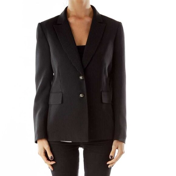 Tahari Jackets & Blazers - Tahari Black Pinstripe Blazer